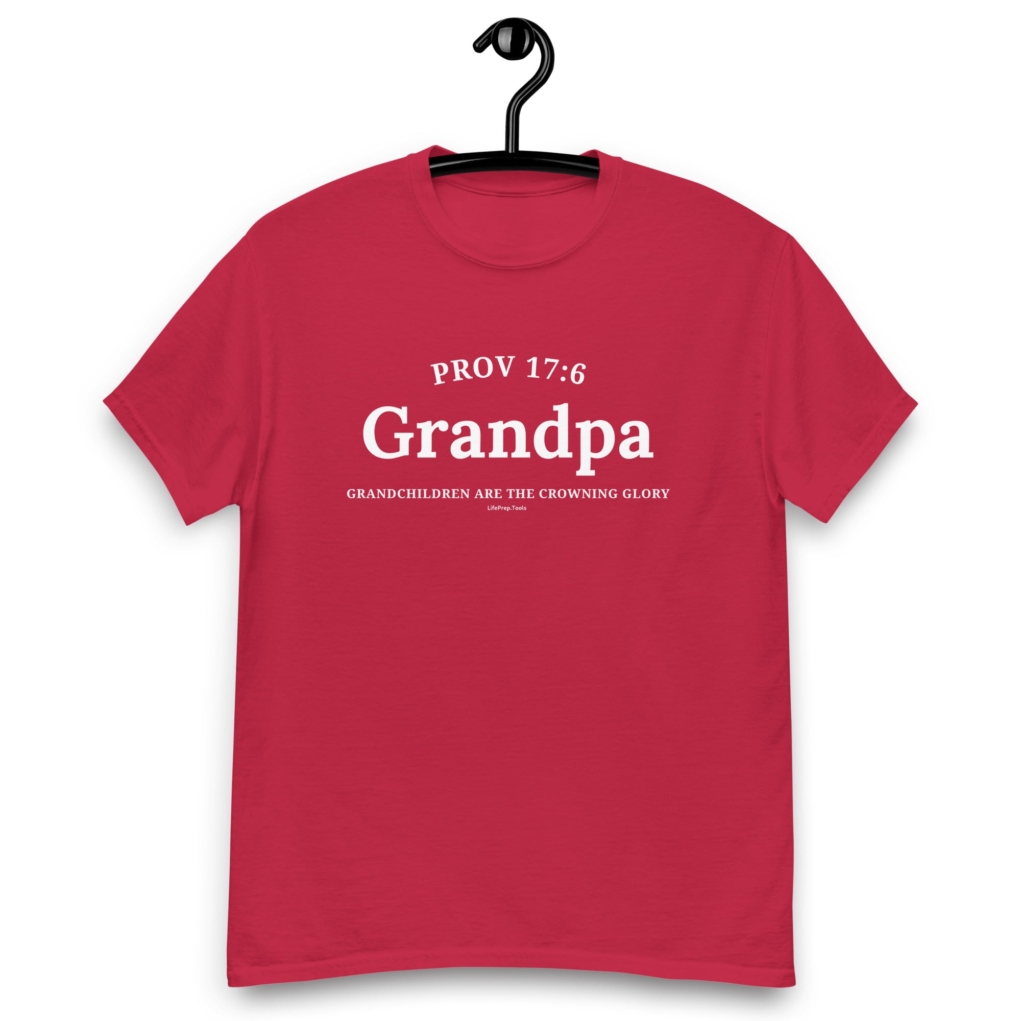 Grandpa Men's Christian T-Shirt, Grandpa Shirt Heather Red / L