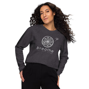 Breathe  I Peter 5:7 - Unisex organic raglan sweatshirt