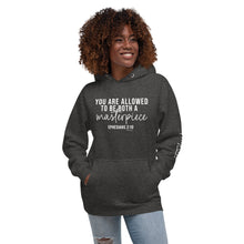 Load image into Gallery viewer, &quot;You are allowed to be both a masterpiece (Ephesians 2:10) and a work in progress. (Philippians 1:6)&quot; Heritage Unisex Hoodie
