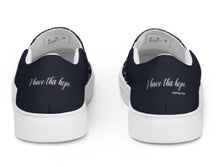 Load image into Gallery viewer, &quot;I have this hope.&quot; Hebrews 6:19 - Navy &amp; White Anchor Women’s Slip-On Canvas Shoes
