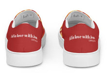 Load image into Gallery viewer, &quot;Fall in love with Jesus.&quot; Women’s slip-on canvas shoes
