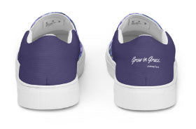 Hydrangea "Grow in Grace." Women’s slip-on canvas shoes