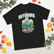 Load image into Gallery viewer, Outdoors Shirt, Mountain tshirt, Camping Shirt, Camping T-Shirt, Hunting Shirt, Nature Shirt,  Hiking Shirt, Christian camp shirt, Mountain adventure, God shirt
