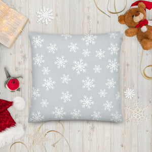 Gray Merry Christmas Premium Pillow