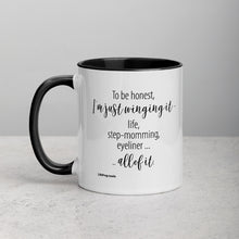 Load image into Gallery viewer, &quot;To be honest, I&#39;m Just Winging It&quot; Mug with Color Inside
