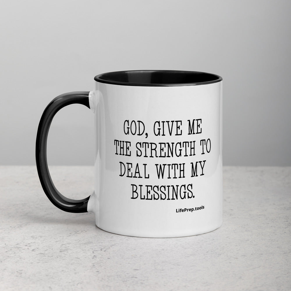 God Give Me The Strength Mug with Color Inside