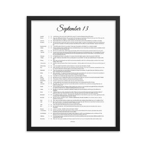 September 13 - All Bible Books, Chapters and Verses for 9:13