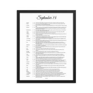 September 14 - All Bible Books, Chapters and Verses for 9:14
