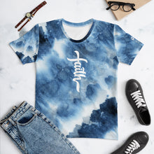 Load image into Gallery viewer, Women&#39;s Faith Cross - Vertical Faith Cross, Tie Dye T-shirt, Christian Shirt
