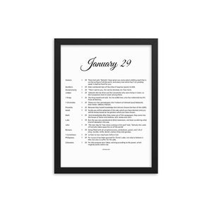January 29 - All Bible Books, Chapters and Verses for 1:29