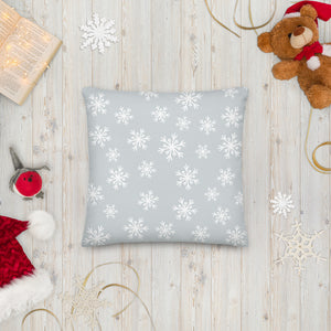 Gray Merry Christmas Premium Pillow