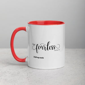 Live Fearless Joshua 1:9 Mug with Color Inside