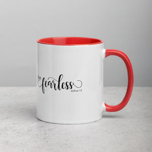 Live Fearless Joshua 1:9 Mug with Color Inside