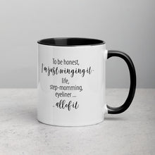 Load image into Gallery viewer, &quot;To be honest, I&#39;m Just Winging It&quot; Mug with Color Inside
