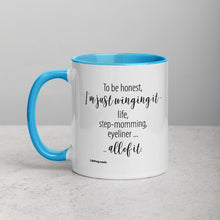 Load image into Gallery viewer, &quot;To be honest, I&#39;m Just Winging It&quot; Mug with Color Inside
