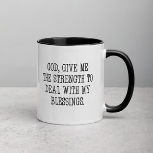 God Give Me The Strength Mug with Color Inside