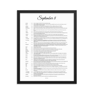 September 8 - All Bible Books, Chapters and Verses for 9:8