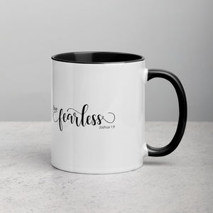 Live Fearless Joshua 1:9 Mug with Color Inside