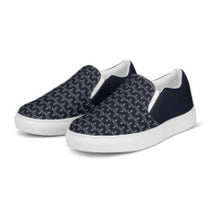 Load image into Gallery viewer, &quot;I have this hope.&quot; Hebrews 6:19 - Navy &amp; White Anchor Women’s Slip-On Canvas Shoes
