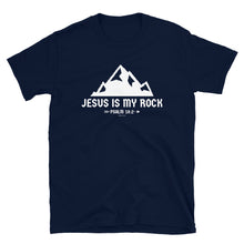 Load image into Gallery viewer, Jesus is my Rock - Short sleeve unisex t-shirt
