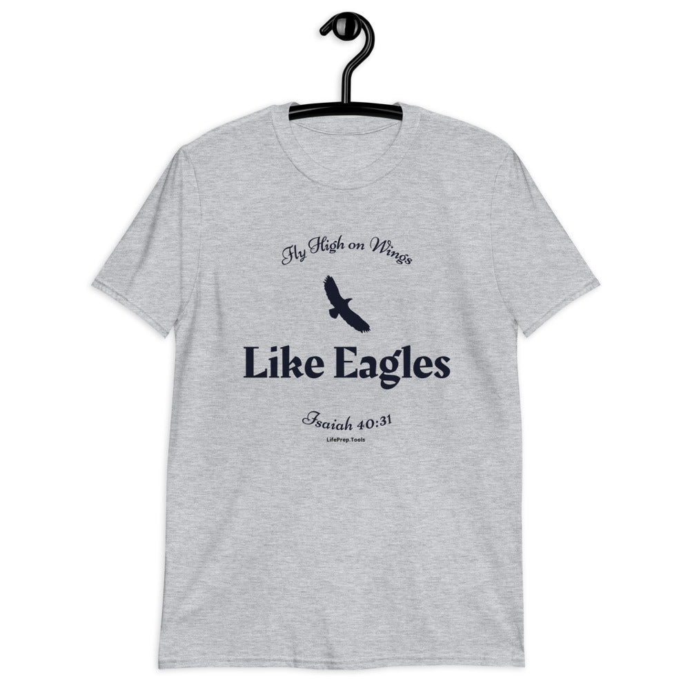 Isaiah 40:31 Tribal Eagle Verse  Men's Christian T-Shirt –