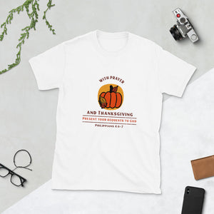 Philippians 4, Pumpkin Shirt, White Unisex T-Shirt