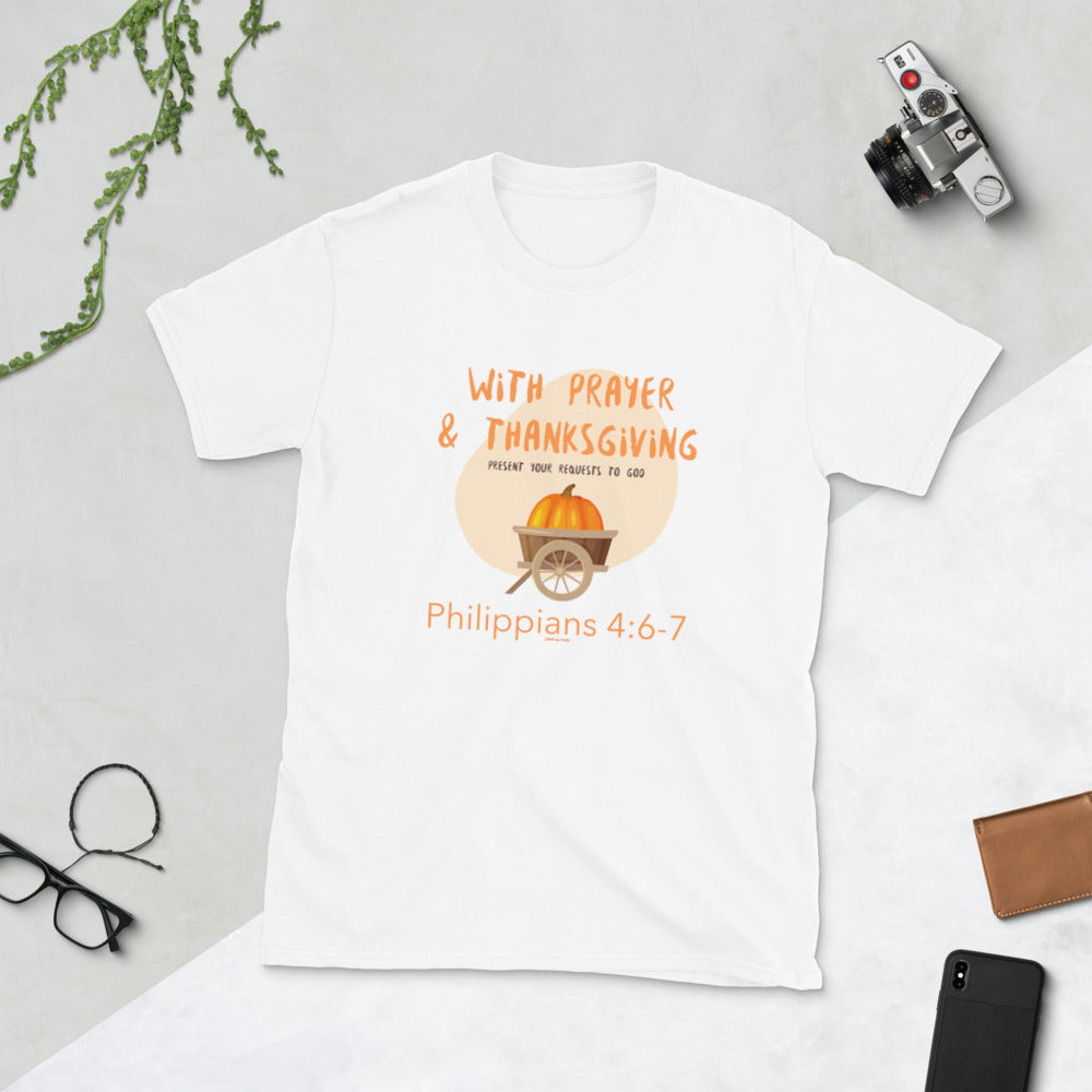 Philippians 4, Cute Fall White Pumpkin Unisex T-Shirt