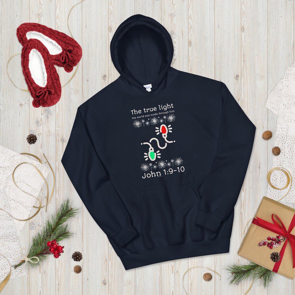 The True Light Faith Hoodies Christmas Hoodie Bible Verse