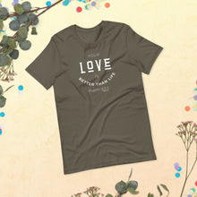 Load image into Gallery viewer, Your Love Is Better Than Life Psalm 63:3 Short-Sleeve Unisex T-Shirt
