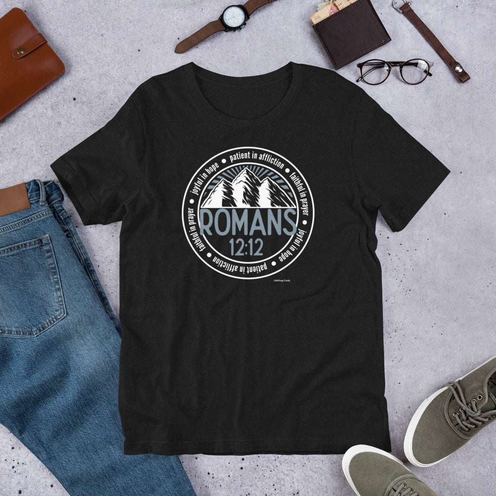 Romans 12:12 - Mountain Shirt Unisex t-shirt