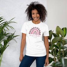 Load image into Gallery viewer, &quot;Strong &amp; Steadfast - 1 Peter 5:10&quot; Breast Cancer Bella + Canvas Short-sleeve unisex t-shirt
